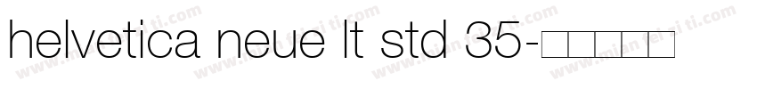 helvetica neue lt std 35字体转换